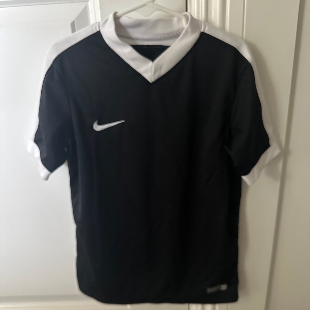 Nike Dri-FIT Black Performance Top Youth XS Black with white